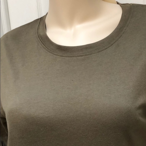 SALE! OLIVE JERSEY TEE DRESS - Picture 4 of 6